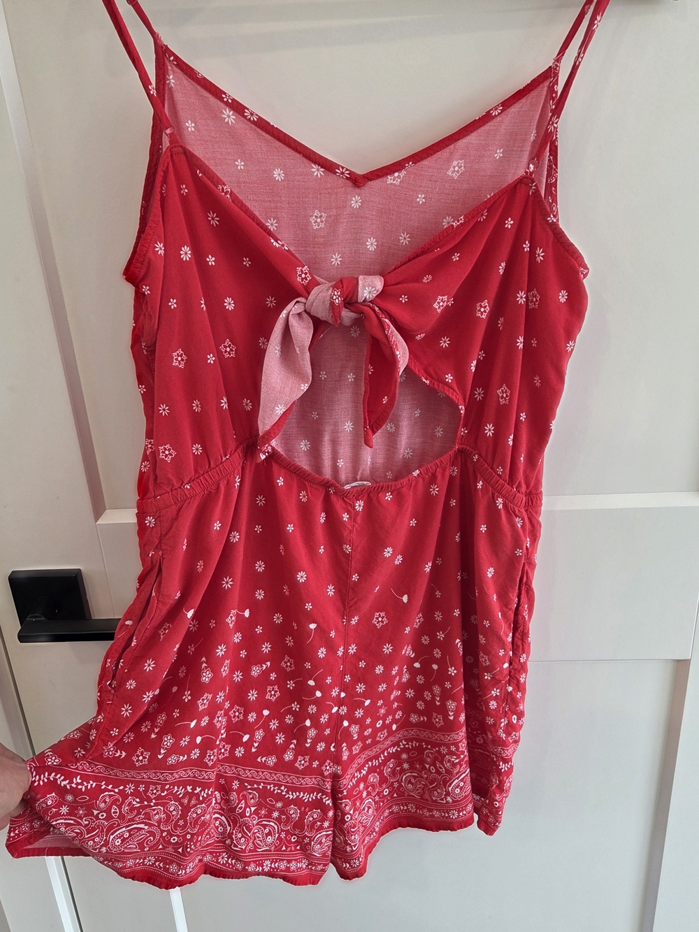 Garage Red and White Floral Print Top - Picture 2 of 11